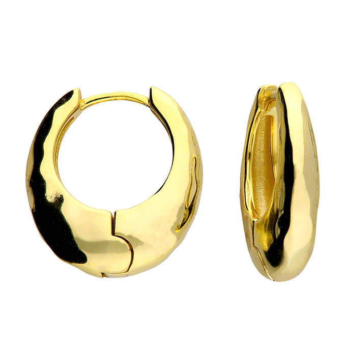 Hammered Huggie Earrings