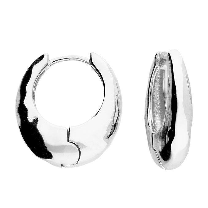 Hammered Huggie Earrings