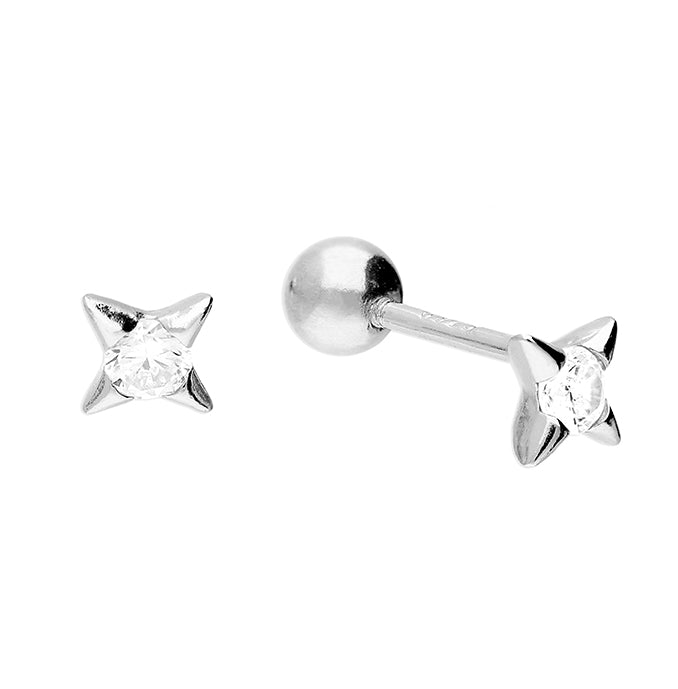 Sparkling Star Screw-back Stud Earrings