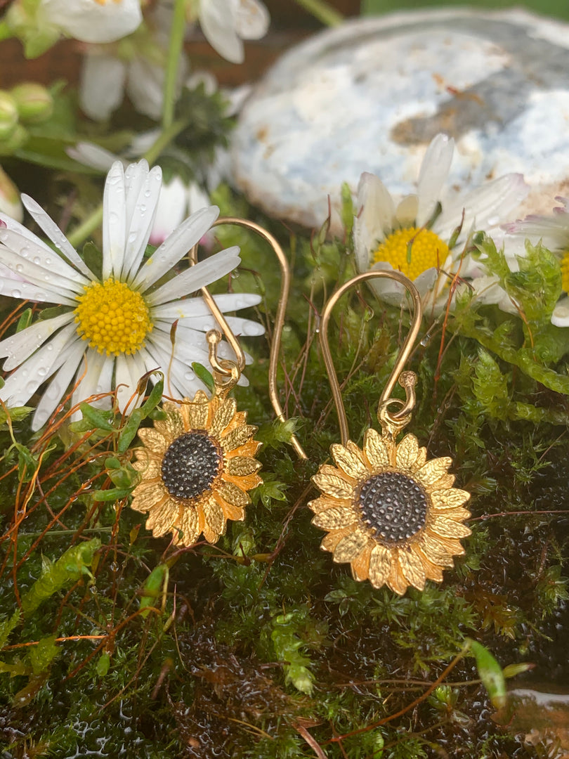 Sunflower Drop Earrings