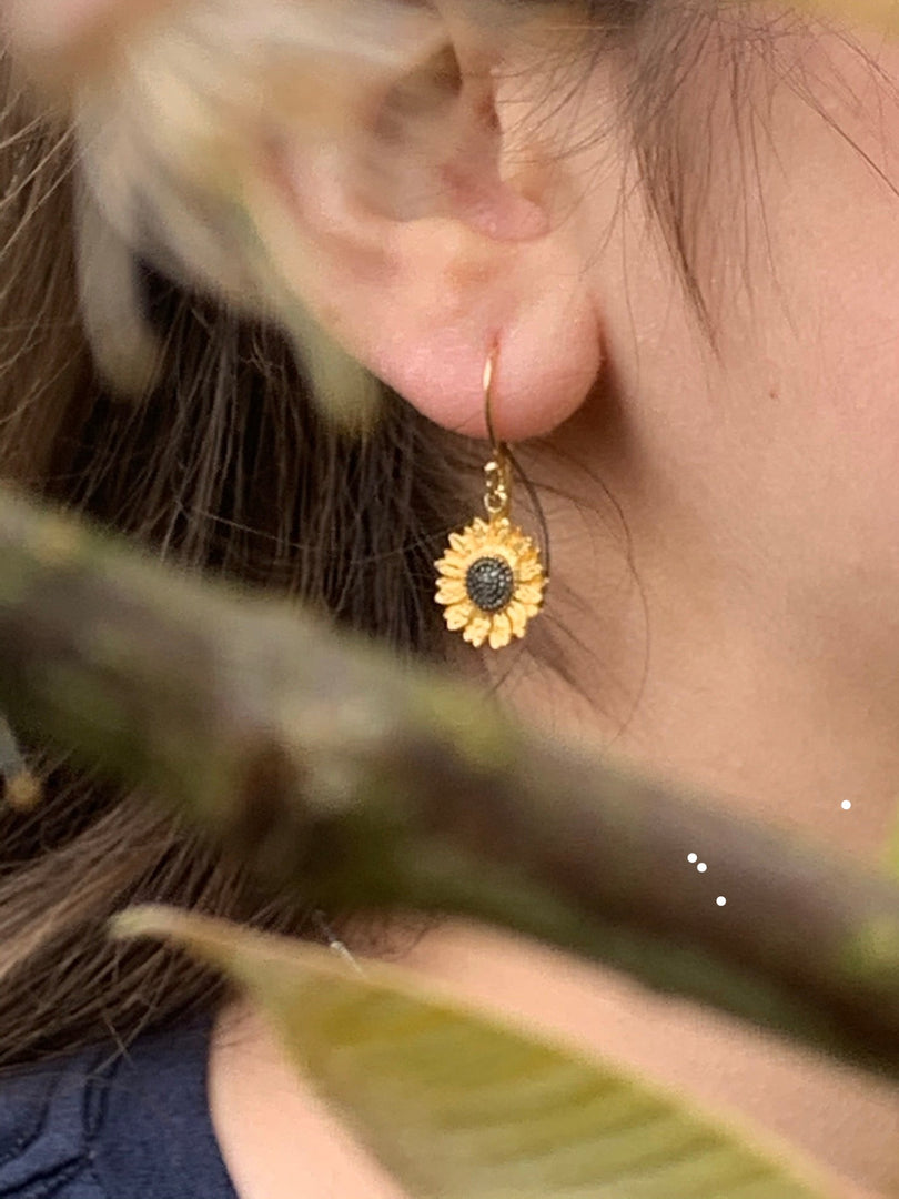 Sunflower Drop Earrings