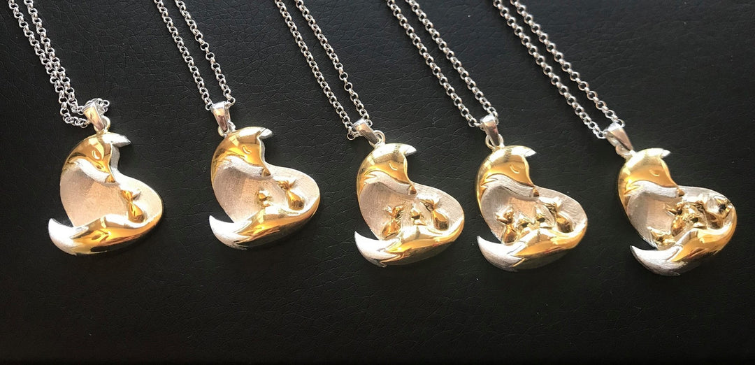 Fox and Cubs Pendant