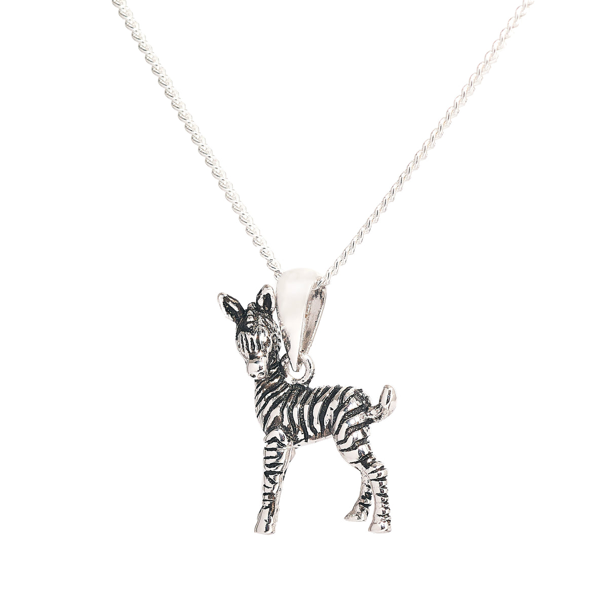 Zebra Pendant Mine Sterling Silver