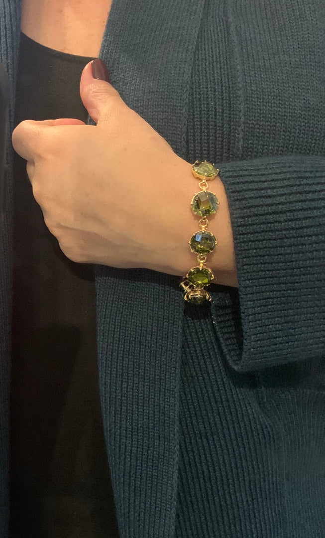 Raindrop Quartz Gold Bracelet