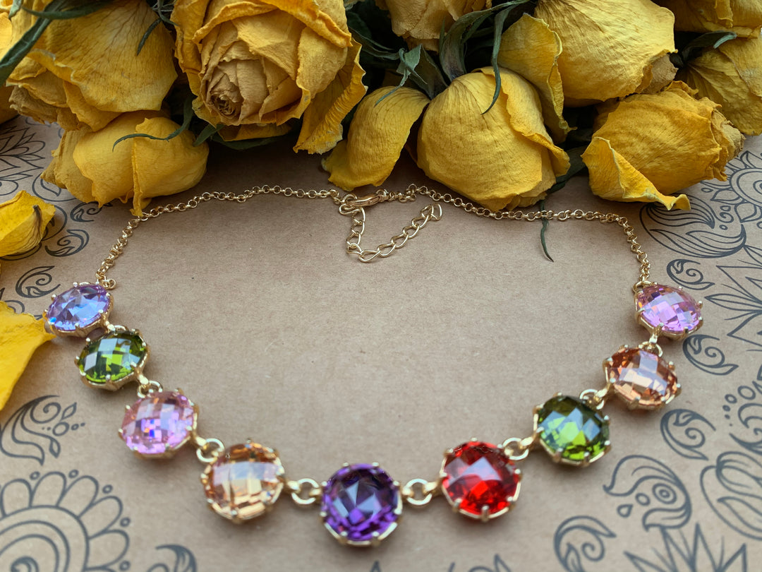 Raindrop Quartz Gold Necklace