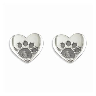 Heart Paw Stud Earrings