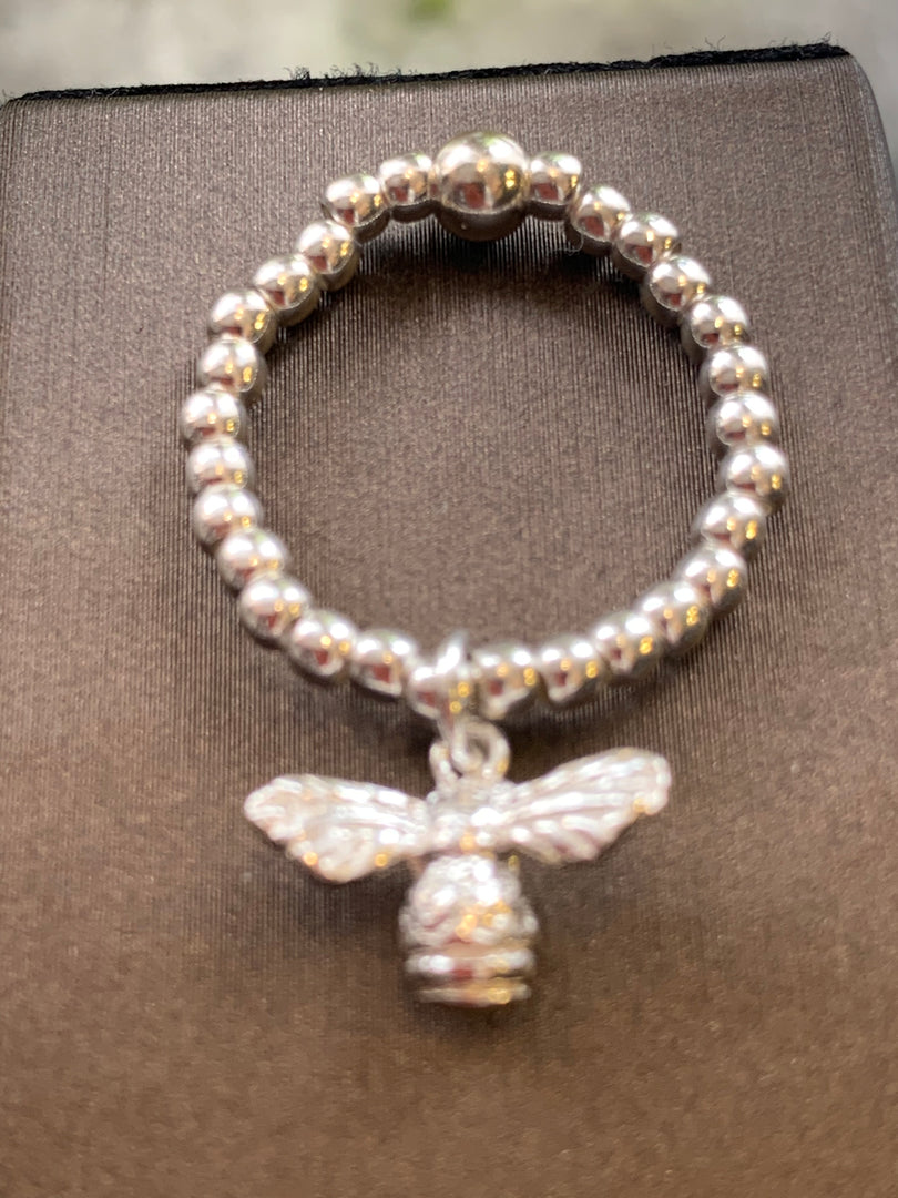 Bee Beaded Stretch Ring