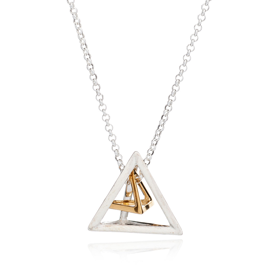 Triangular Pyramid Stud Earrings