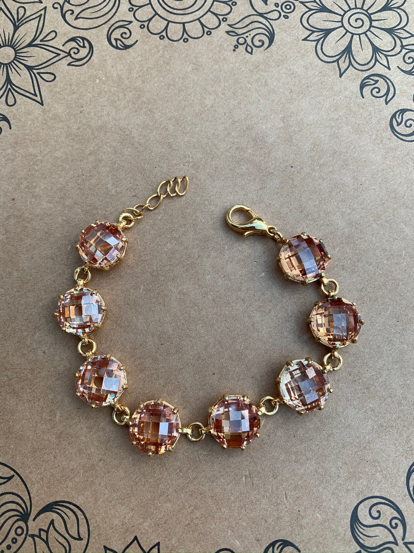 Raindrop Quartz Gold Bracelet