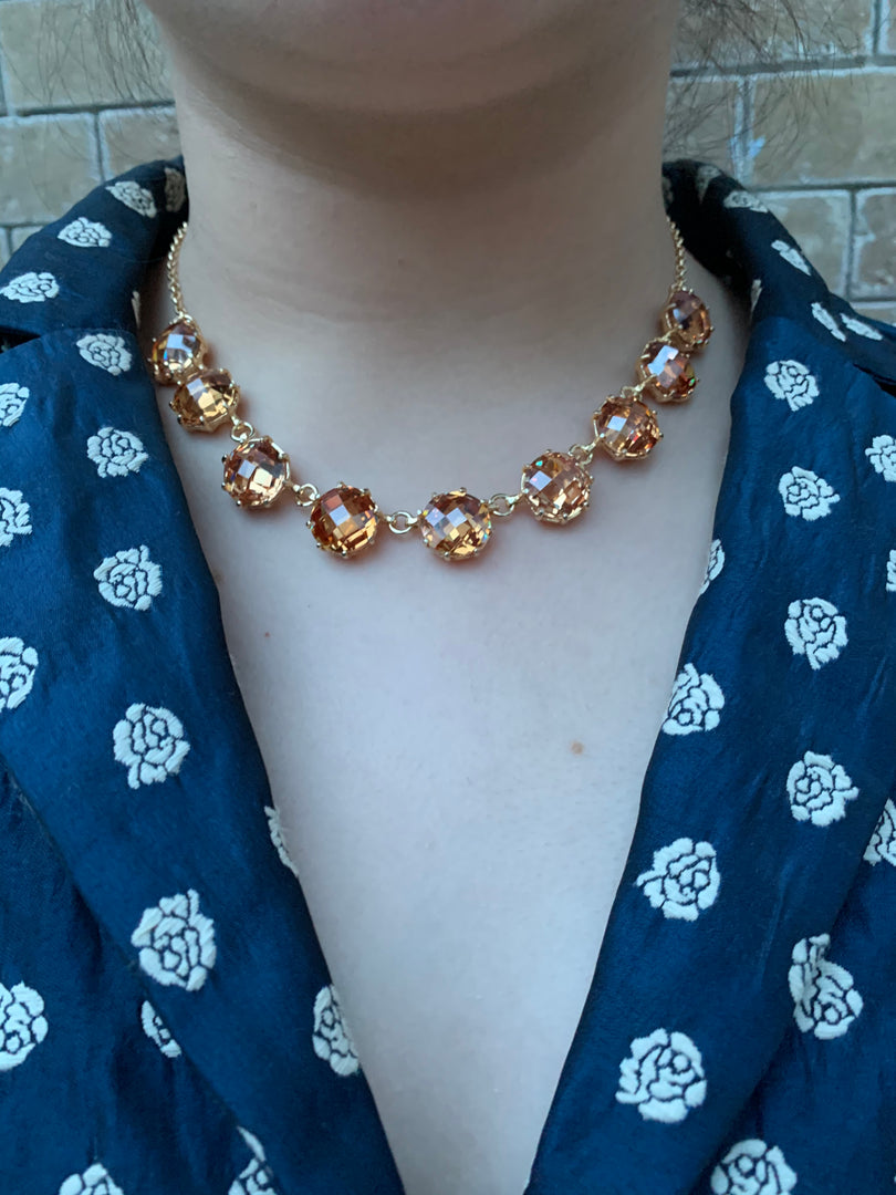 Raindrop Quartz Gold Necklace