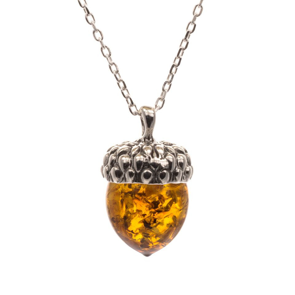 Amber Acorn Earrings