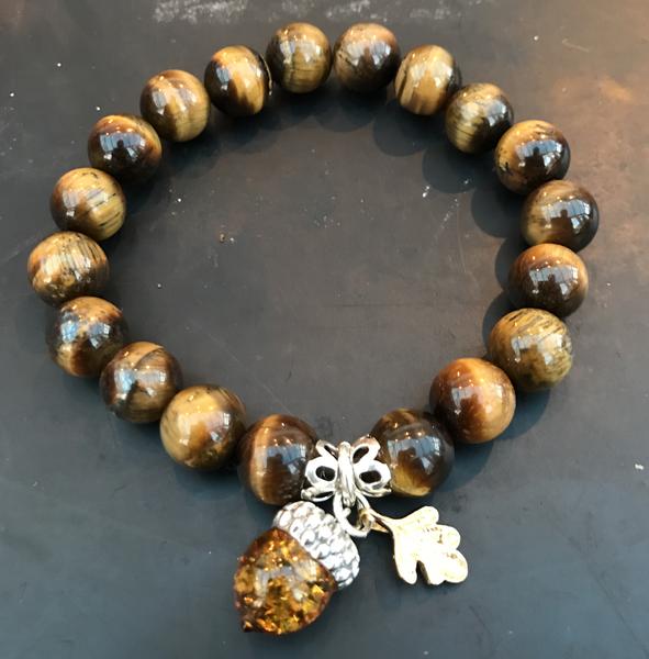 Amber Acorn Earrings