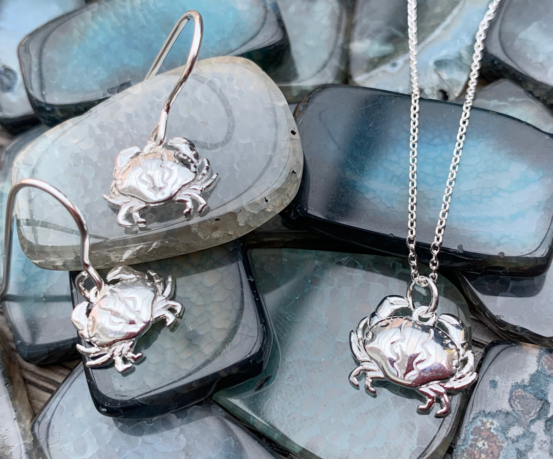 Crab Drop Earrings