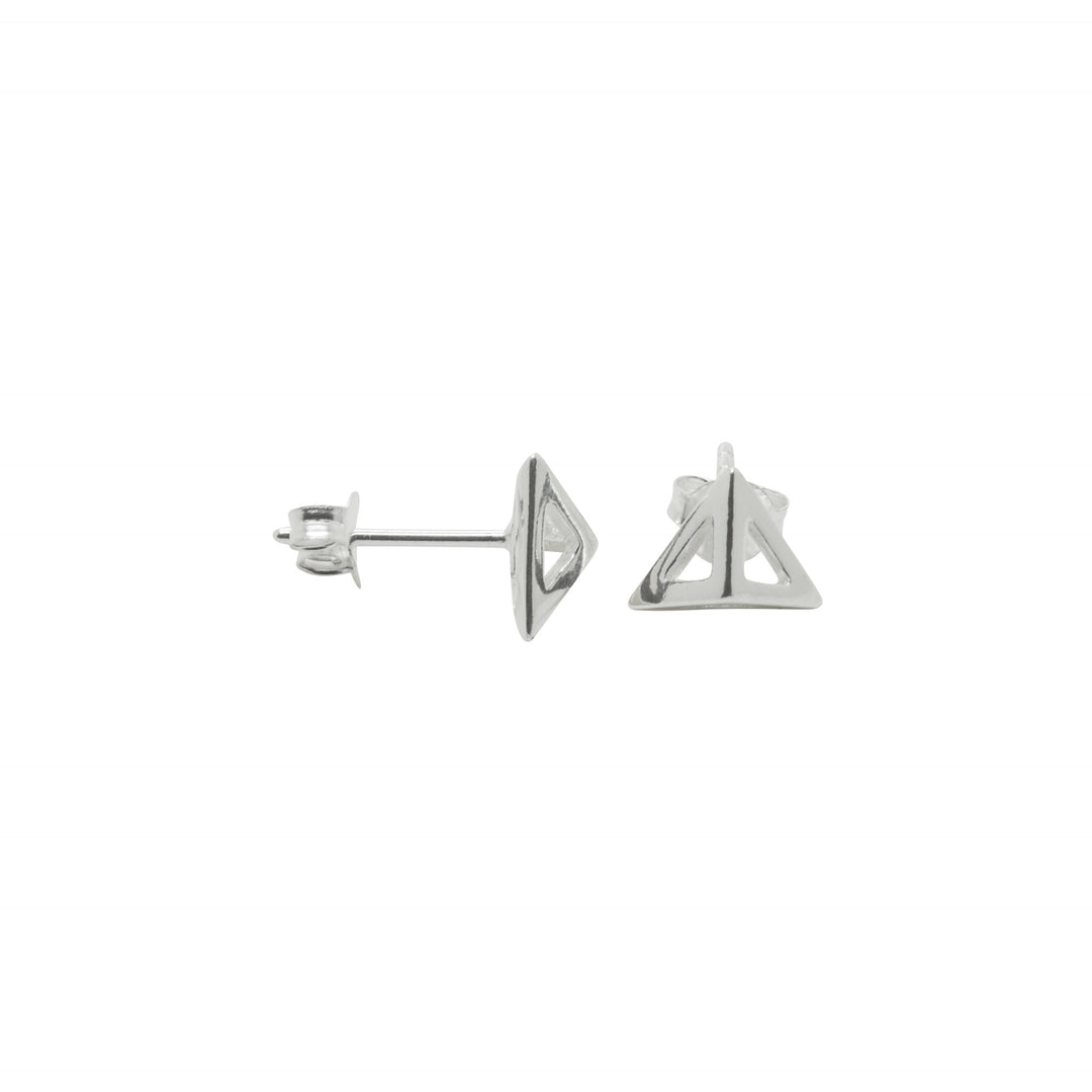 Triangular Pyramid Stud Earrings