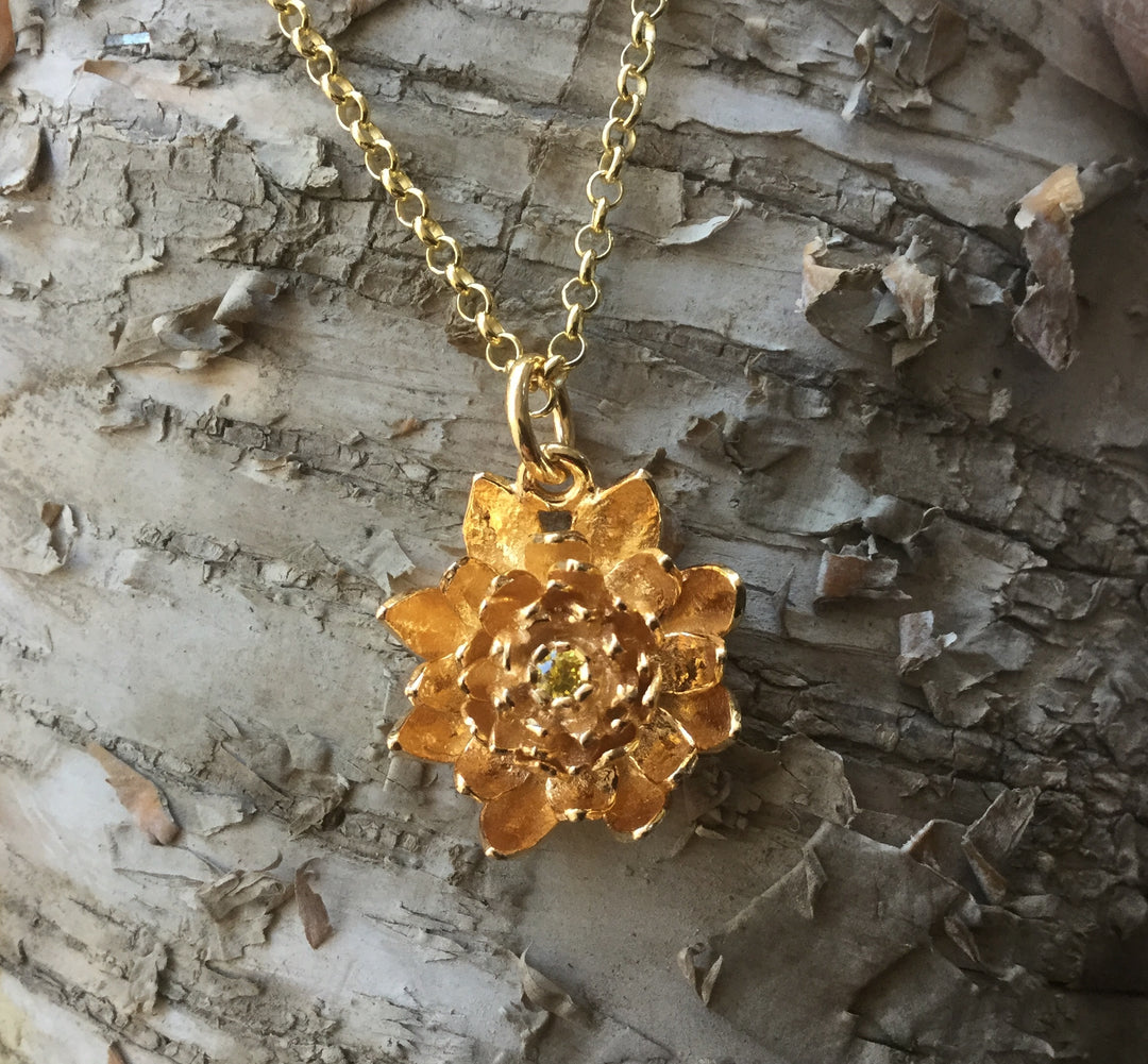 Chrysanthemum Flower Pendant