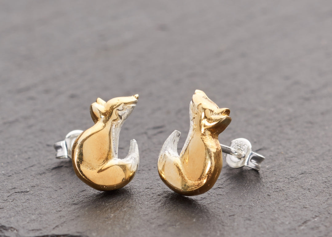 Fox Cubs Stud Earrings