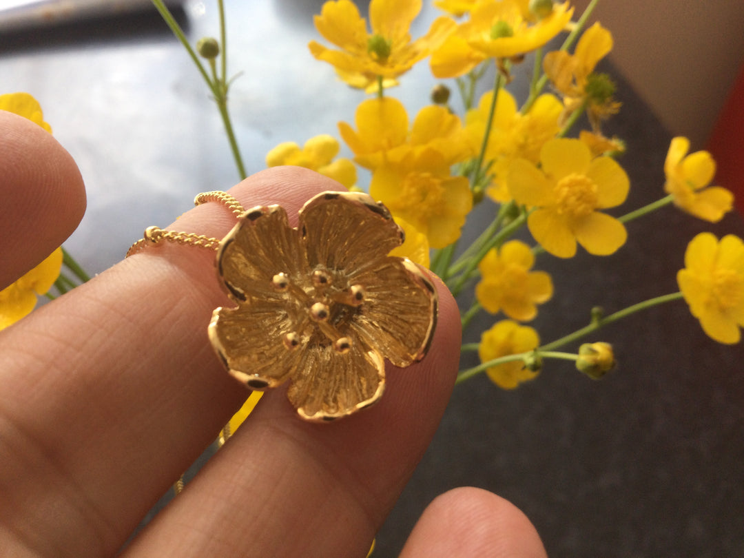 Buttercup Flower Pendant
