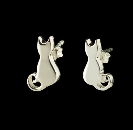 Cat Stud Earrings