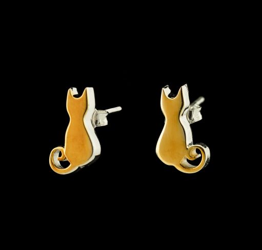 Cat Stud Earrings