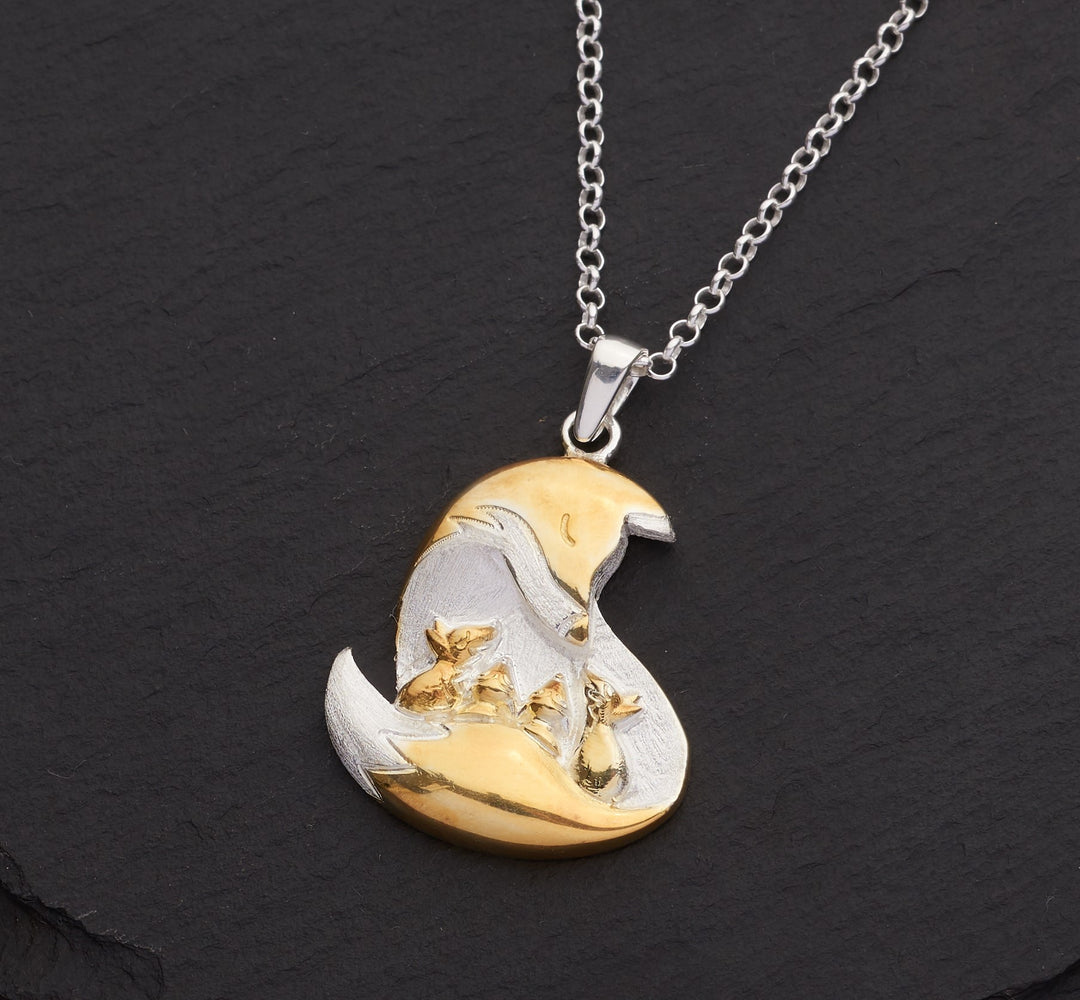 Fox and Cubs Pendant