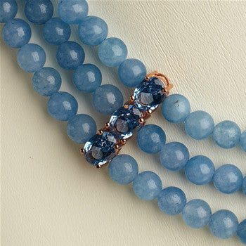 Aquamarine Rose Gold Necklace