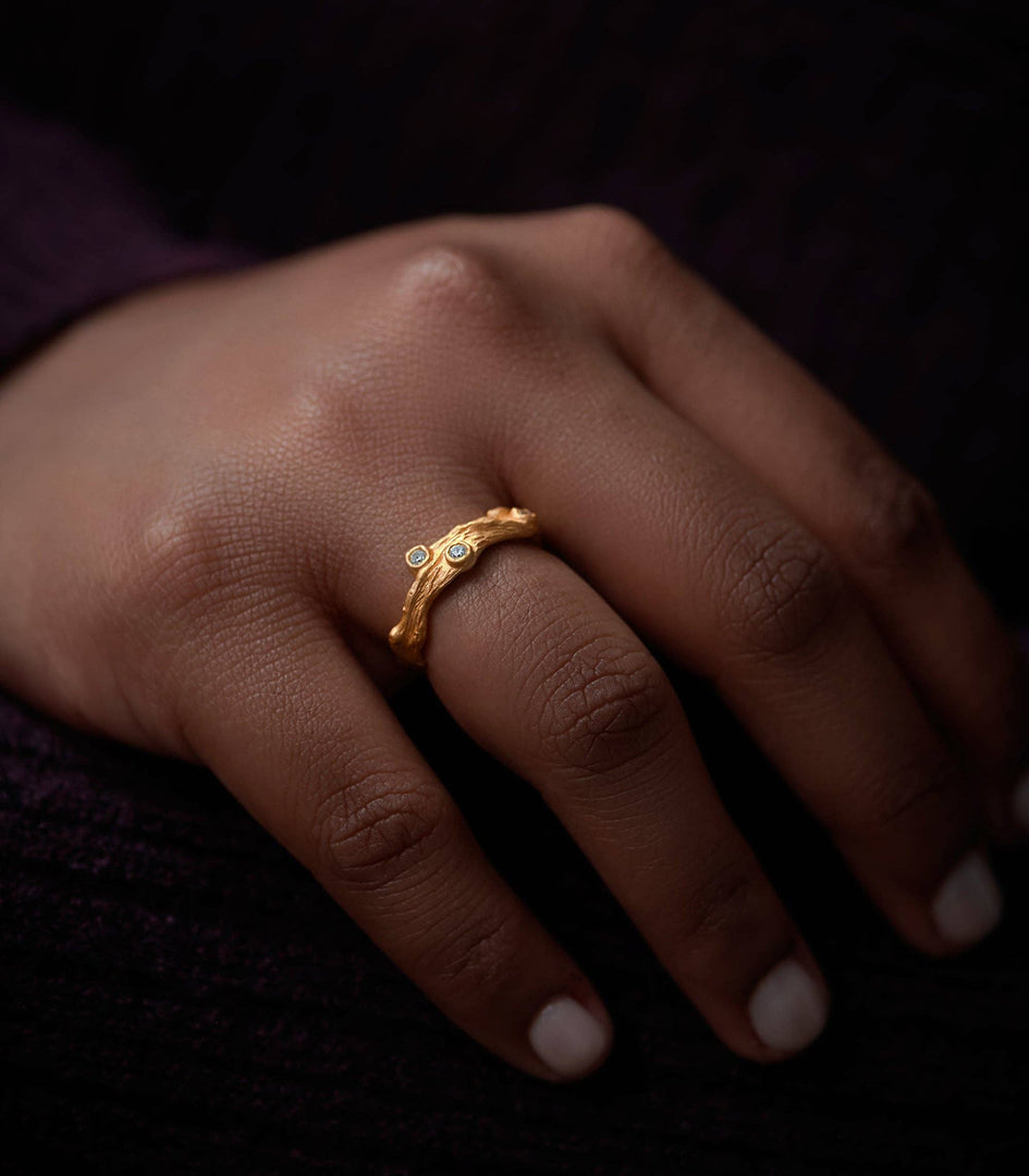 Esk Sterling Silver Gold Vermeil Ring