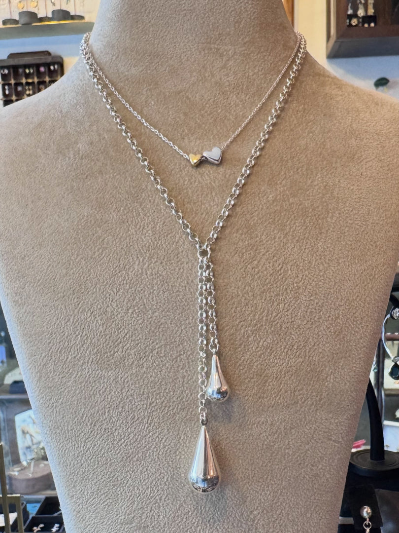 Twin TearDroplet Necklace