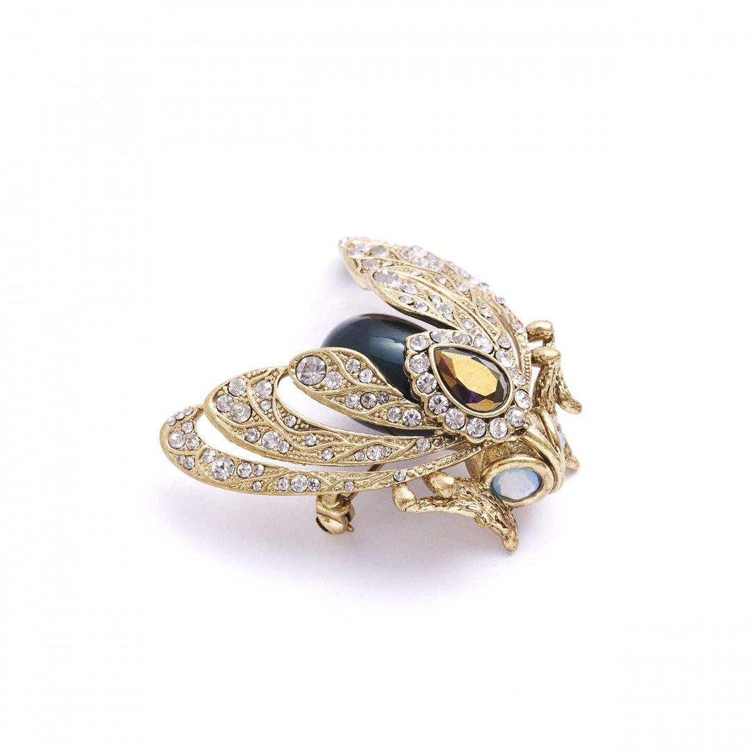 Bejewelled Moth Brooch