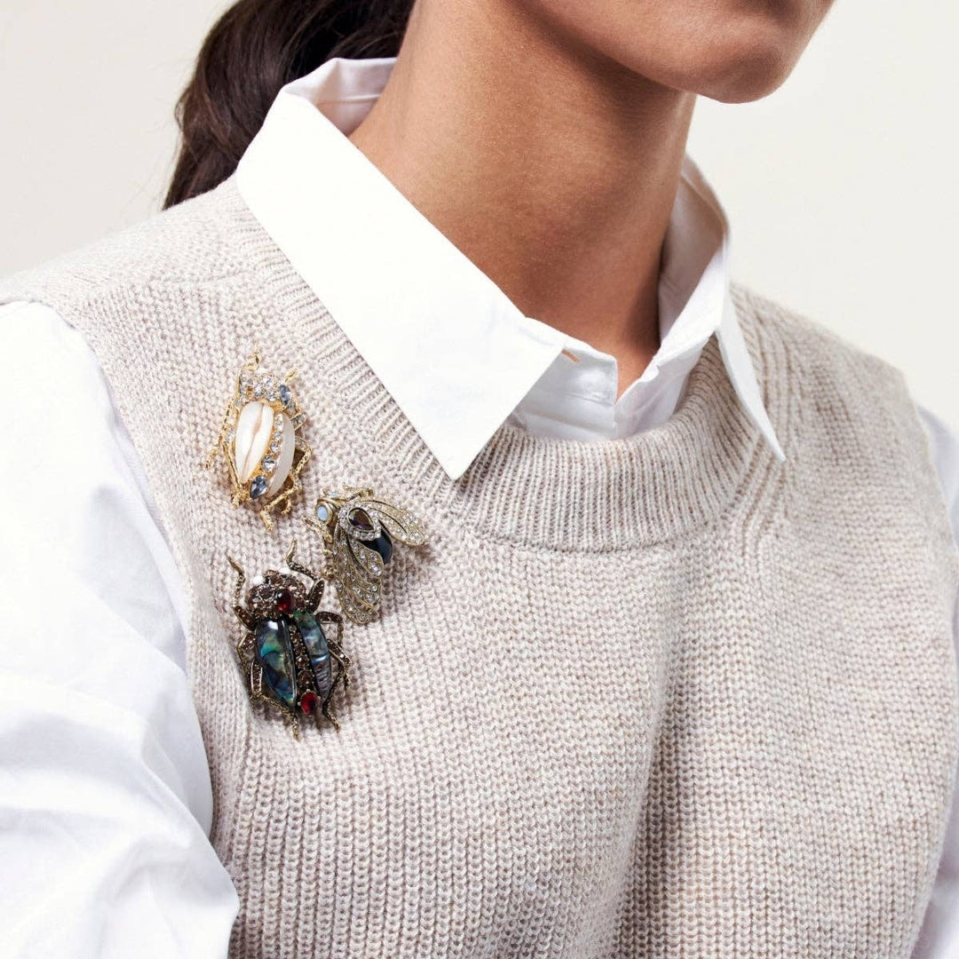 Bejewelled Moth Brooch