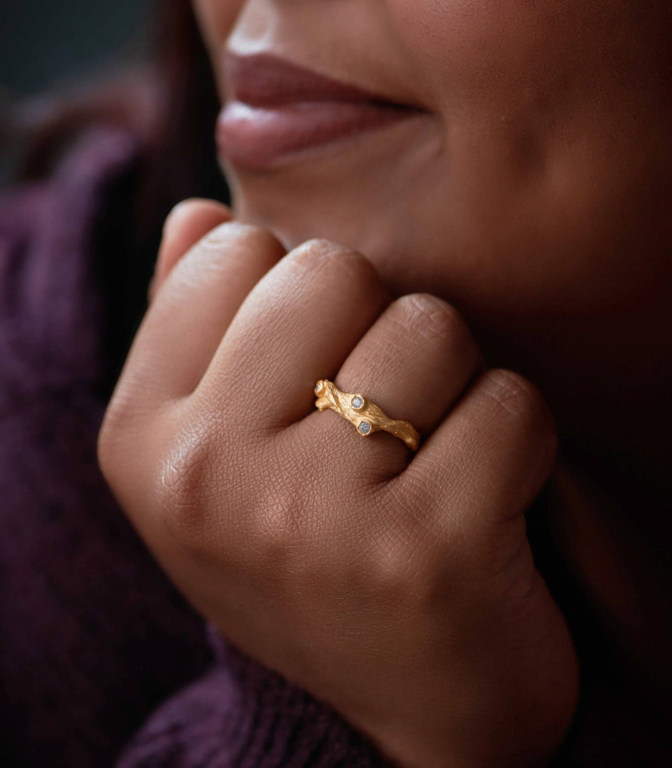 Esk Sterling Silver Gold Vermeil Ring