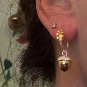 Acorn Hoop Earrings