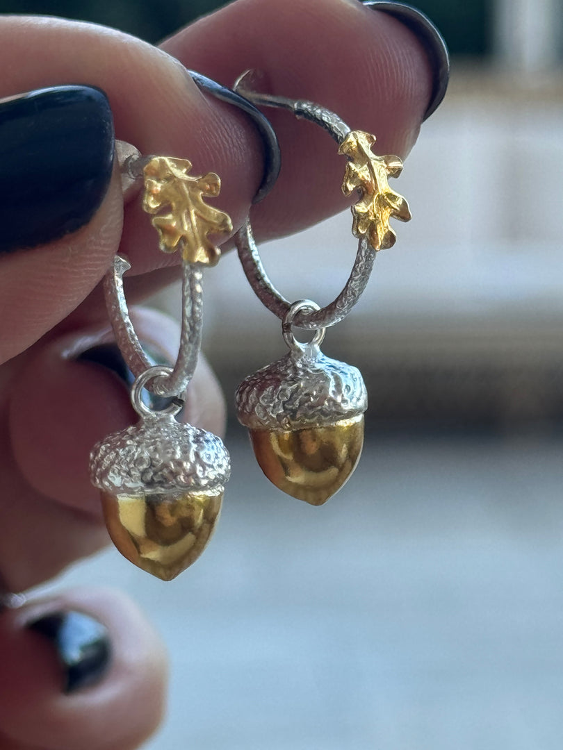 Acorn Hoop Earrings
