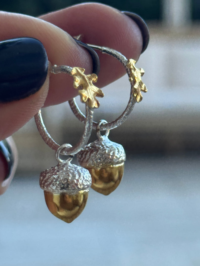 Acorn Hoop Earrings