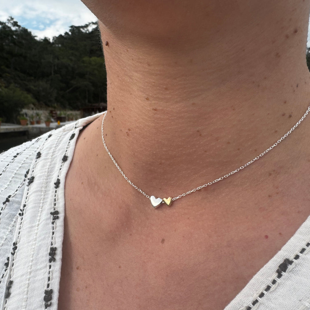 Double Heart Pendant (14k Gold)