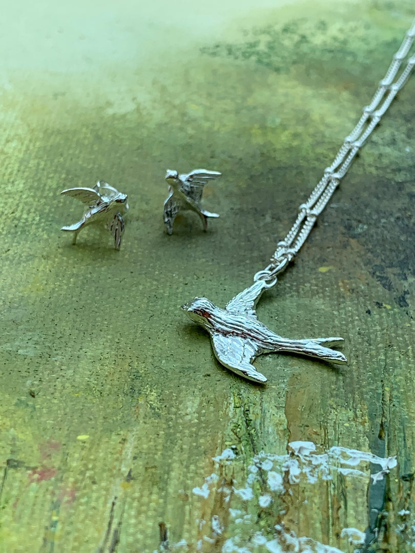Swallow Stud Earrings