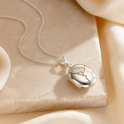 Personalised Kintsugi Oval Locket