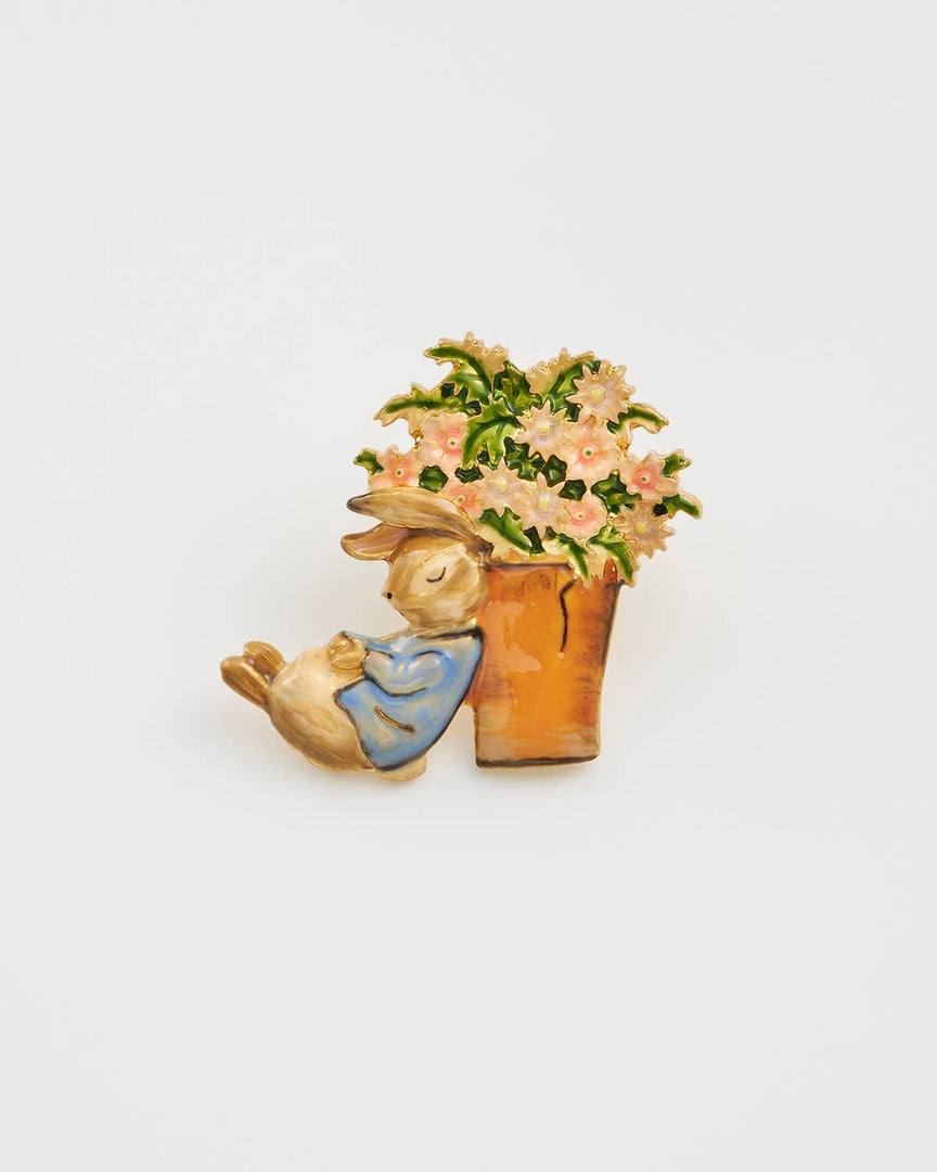 FABLE x Peter Rabbit with Flower Pot Brooch