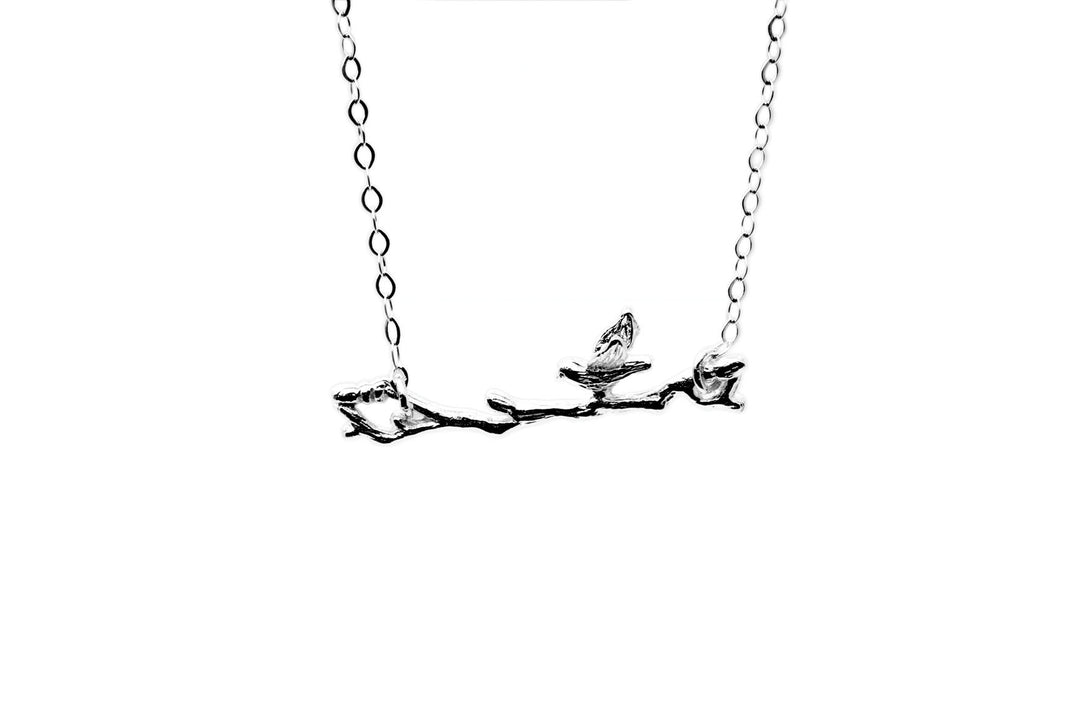 Branch And  A Bird Necklace