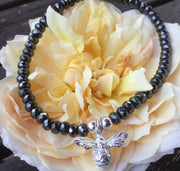 Hematite Bracelet With Bee Charm