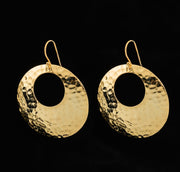 Hammered Statement Drop Earrings