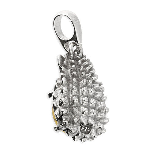 Amber Hedgehog Pendant