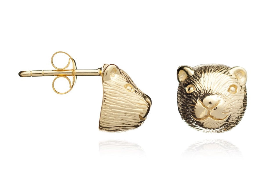 Golden Otter Earrings