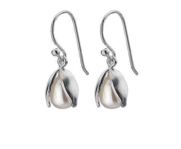 Snowdrop Earrings with Fresh  Water Pearls