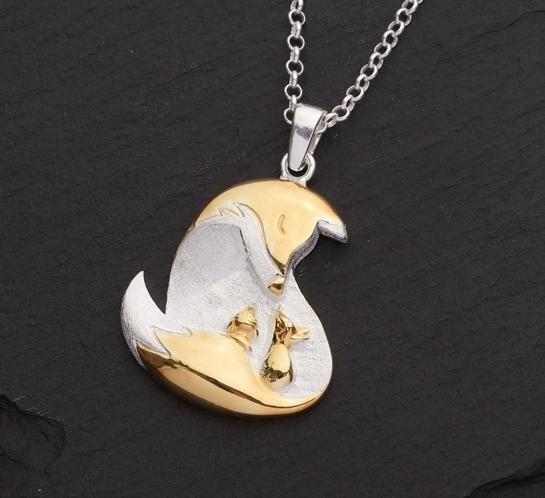 Fox and Cubs Pendant