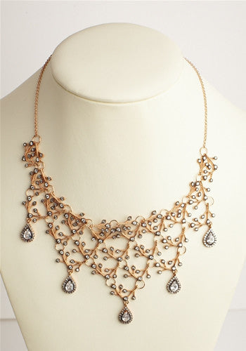 Delicate Rose Gold Waterfall Necklace