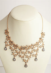 Delicate Rose Gold Waterfall Necklace