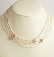 Fresh Water Pearls with Rose Gold Butterflies