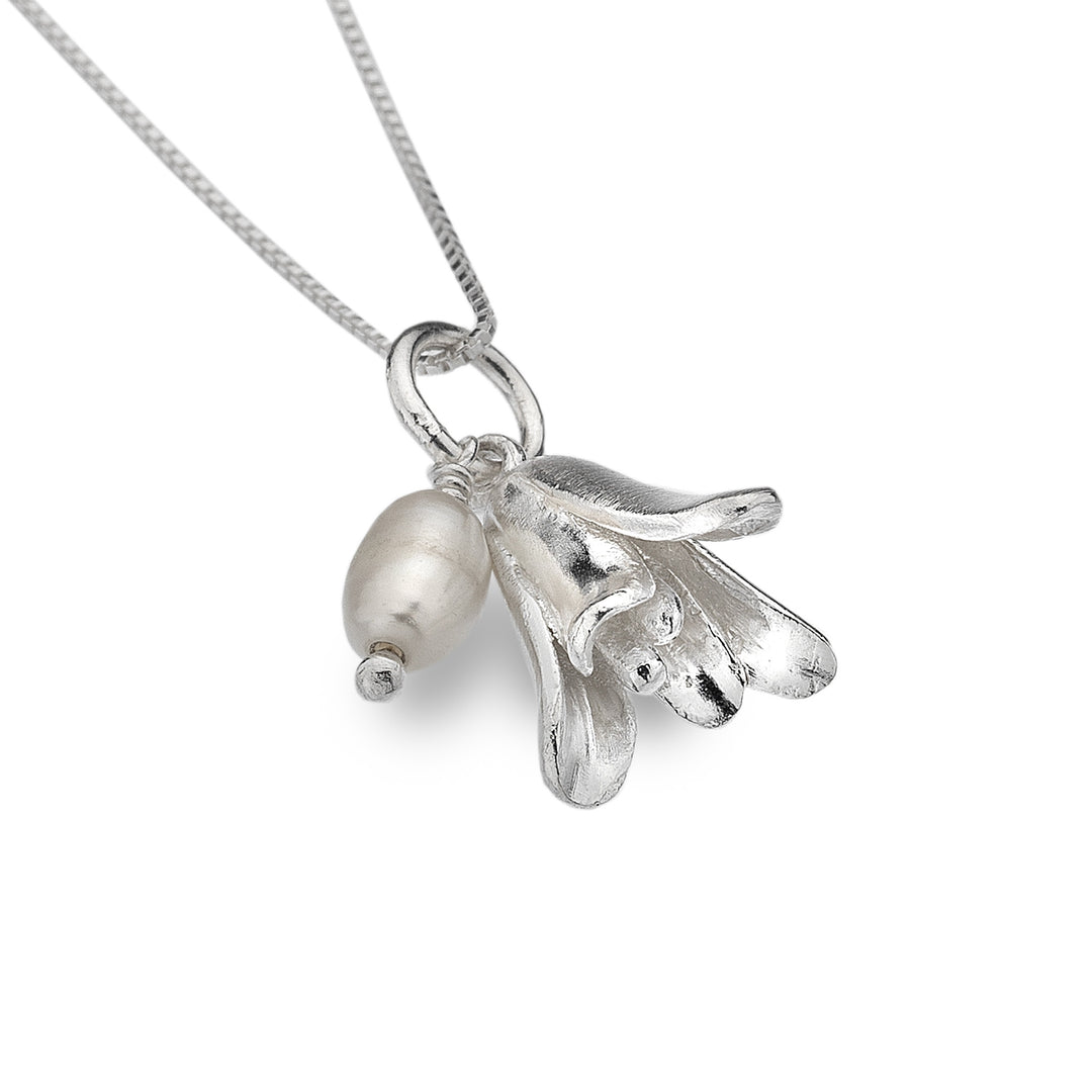 Bluebell With Freshwater Pearl Pendant